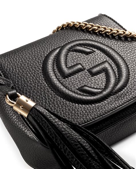 gucci leather crossbody|gucci black crossbody bag.